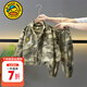 G.duck小黃鴨兒童迷彩服套裝男女童軍訓服中小童運動(dòng)裝學(xué)生夏令營(yíng)訓練服 沙漠迷彩三件套 120 建議5~6歲【110-120cm】cm