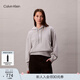 Calvin KleinJeans春秋女士美式運動(dòng)風(fēng)休閑通勤ck老花刺繡寬松連帽短款衛衣