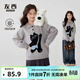 左西童裝女童毛衣polo衫兒童秋冬季2025新款女孩大童加厚保暖線(xiàn)衣 灰色 170 cm