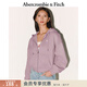 Abercrombie & Fitch【美式復古】經(jīng)典小麋鹿圖案美式抓絨衛衣25秋冬女裝152-5417 粉色 S (165/88A)