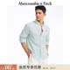 Abercrombie & Fitch【牛津襯衫】經(jīng)典小麋鹿圖案男裝25春夏美式長(cháng)袖襯衫125-5083 綠色條紋 2XL (185/124A)尺碼偏大