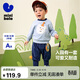 迷你巴拉男童女童長(cháng)袖套裝春季寶寶入園不易變形衛衣長(cháng)褲兩件套新品