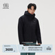 KOLON SPORT/可隆防水加熱棉服 男士戶(hù)外耐磨透濕P棉GTX沖鋒衣2級 LHPJ6SN015-BK 黑色 XL 180/100A