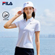 FILA 領航POLO丨斐樂官方短袖T恤女2026夏涼感透氣商務休閑針織POLO衫