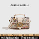 CHARLIE&KELLI CK品牌包包女款夏手提涂鴉圖案枕頭包女士2026新款單肩斜挎包 米白色【代寫(xiě)賀卡 贈專(zhuān)柜禮袋】