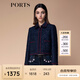 PORTS寶姿秋冬新品女裝校園風(fēng)翻領(lǐng)款夾克外套SM9J004NFQ049 丈青混色 M (6)
