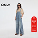 ONLY2025秋季新款復古寬松高腰直筒長(cháng)褲牛仔背帶褲牛仔褲女|12517M001 J33 350水洗牛仔藍 L L標準褲長(cháng)
