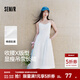 森馬（Semir）陳都靈|連衣裙女顯瘦小性感吊帶裙2025夏裝新款休閑沙灘度假裙子 本白10102 S