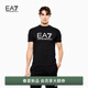 EMPORIO ARMANI/阿瑪尼官方旗艦EA7/新款男女情侶圓領(lǐng)短袖正肩印花T恤春夏 【100%棉】黑色 L  (推薦：150-165斤)