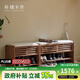 樸愫木作換鞋凳入戶(hù)門(mén)穿鞋凳小凳子門(mén)口進(jìn)門(mén)黑胡桃實(shí)木鞋架鞋柜床尾凳 短款60CM丨現貨