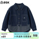 ASK JUNIOR童裝兒童親子外套男女童中大童春裝牛仔夾克跑步運動(dòng)風(fēng)外套  170