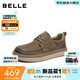 百麗[張凌赫推薦]高幫休閑工裝鞋春新牛皮板鞋A2184DM5預售 卡其色（低幫） 42