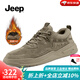 Jeep吉普加絨板鞋男冬季新品加厚保暖棉鞋戶(hù)外運動(dòng)防滑軟底抗寒雪地鞋 卡其色（皮鞋碼） 41