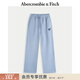 Abercrombie & Fitch美式復古抓絨經(jīng)典LOGO直筒運動(dòng)衛褲長(cháng)褲25秋冬女裝147-5115 藍色 L (165/84A)