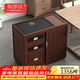 陶夢(mèng)居實(shí)木移動(dòng)茶桌家用小茶臺客廳新中式茶車(chē)陽(yáng)臺茶幾燒水壺一體茶水柜