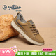 金利來(lái)（Goldlion）男鞋皮鞋男休閑鞋板鞋男磨砂休閑皮鞋運動(dòng)鞋男士皮鞋 土黃色 40