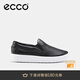 愛(ài)步（ECCO）休閑鞋女鞋 牛皮休閑板鞋一腳蹬板鞋 柔酷219253 黑色21925301001 38