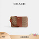 蔻馳（COACH）女士經(jīng)典標志小號復古腕包 B4/棕黃色 焦糖色
