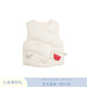 white wheat兒童25冬季新款卡通背心男童女寶保暖三防羽絨馬甲加厚 米色 100