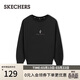 斯凱奇（Skechers）女士加絨套頭衛衣寬松簡(jiǎn)約長(cháng)袖T恤衫L425W011