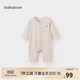 babylove嬰兒連體衣春秋季輕薄保暖衣服男女寶寶純色哈衣爬爬服打底睡衣