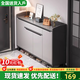 左度鞋柜家用門(mén)口入戶(hù)柜2025新款一體靠墻玄關(guān)柜大容量多層收納柜鞋架 熱銷(xiāo)【加寬收納】四門(mén)雅灰色120cm 升級全背板
