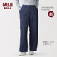 MUJI 女式 漢麻混牛仔直筒褲女款褲子休閑褲女裝26年夏季新品BE21AA6S 藏青色 S (155/62A)