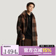 阿迪達斯（adidas）三葉草男子休閑絨面寬松風(fēng)衣外套格子大衣KU5613 KU5613 M
