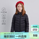 笛莎（DEESHA）童裝女童2025秋冬短款三防輕薄羽絨服外套 黑色 160