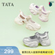 他她（TATA）厚底老爹鞋涼鞋女鞋瑪麗珍鞋休閑運動(dòng)鞋秋季3ER01BQ4 銀/灰 35