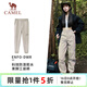 駱駝（CAMEL）運動(dòng)休閑女褲子防潑水梭織束腳運動(dòng)褲 J23CAVLR059 淡卡其 M