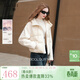 三彩【90白鵝絨】三彩2025冬季新款連帽鵝絨服短款羽絨服休閑M 象牙白 XL 170/92A