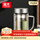 富光高硼硅玻璃杯大容量帶茶隔水杯便攜帶把辦公泡茶杯子辦公杯子
