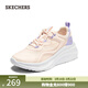 斯凱奇（Skechers）女鞋春季糕糕鞋厚底松糕鞋舒適軟底運動(dòng)鞋休閑鞋增高小白鞋117519 淺粉色/LTPK 36.5