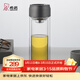 希諾（heenoor） 雙層玻璃杯男女士泡茶杯隔熱大容量水杯便攜戶(hù)外提環(huán)運動(dòng)杯子 富貴灰400ml