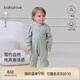 babylove嬰兒連體衣春秋款衣服男女寶寶A類(lèi)純棉長(cháng)袖哈衣雙層提花透氣爬服
