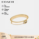 蔻馳（COACH）【品牌直供】女士經(jīng)典C字標手鐲金色/粉筆白色F6748禮物