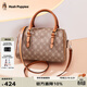 暇步士（Hush Puppies）波士頓包手提包女士包包輕奢品牌枕頭包時(shí)尚百搭斜挎包生日禮物 卡其色【大號】 款式1