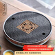 尚言坊 陶瓷烏金石茶盤(pán)圓家用2025新款茶具托盤(pán)石盤(pán)小茶臺儲水小型 1哥窯綠君子蘭(合金福至)