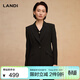 藍地（LANDI）赫本風(fēng)優(yōu)雅通勤西裝外套西服一?？坌奚鞳L女2025春新品 石墨黑 L