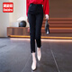 黛姿茹（daiziru）九分褲子女春季2026新款黑色高腰顯瘦哈倫職業(yè)西裝褲小腳直筒西褲 黑色[九分] L 28-(105-115斤)