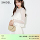 SNIDEL秋冬甜美圓領(lǐng)透視吊帶荷葉邊上衣兩件套SWFB244147 象牙白 均碼 （F）