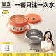 皇寵大眼萌寶寶輔食碗 兒童注水保溫碗吸盤(pán)碗 PPSU雙內膽碗里瑟橙