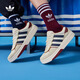 adidas「面包鞋」COURTIC經(jīng)典運動(dòng)板鞋男女阿迪達斯官方三葉草 晶白/淺米色/棕紅/藏青藍   39