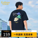 卡賓【索羅娜】男裝 彩色印繡工藝T恤2025新款短袖休閑戶(hù)外