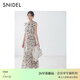 SNIDEL連衣裙女26春夏新品優(yōu)雅荷葉邊小飛袖碎花茶歇SWFO261069 米色 L