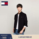 TOMMY JEANS【燈芯絨】秋冬男裝純棉復古休閑通勤繡標長(cháng)袖襯衣襯衫外套 黑色BDS M