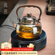 高茗玻璃煮茶壺煮茶器新款中式耐高溫燒水提梁壺家用大功率電陶爐套裝 【煮茶套裝】墨香壺+唐戈爐