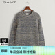 GANT甘特春季新款男士上衣寬松時(shí)尚簡(jiǎn)約保暖圓領(lǐng)套頭毛針織衫毛衣 105-紗色 L