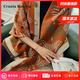 CRANTA KOMEIA披肩女圍巾秋冬波西米亞斑馬紋多功能雙面披風(fēng)生日禮物送女生女友 橙色 高級感送老婆女朋友實(shí)用高檔
